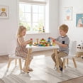 thumbnail image 2 of INFANS Kids Table and Chair Set, Wooden Toddler 3-Piece Desk for Playing Eating Drawing Reading Art Crafts, Ideal Children Furniture for Kindergarten Classroom, 2 of 9