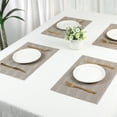 thumbnail image 7 of REGALWOVEN 8 Pack Placemats for Kitchen Dining Table Decor Heat Resistant Table Placemats Wipeable Table Mat Gray 18*12in, 7 of 7