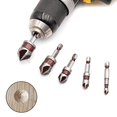thumbnail image 2 of 5 Flute Metal M35 Cobalt Countersink Drill Bit Set 82° 5pcs 1/4In Hex Shank Countersunk 3/8In 1/2In 5/8In, 2 of 6