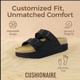 thumbnail image 2 of Cushionaire Plane Comfortable Platform Womens Sandals with Double Buckle Straps and Genuine Suede Cushioned Footbed, Wide Widths Available, 2 of 14