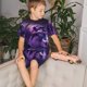 thumbnail image 4 of Balery Purple Hippo In Water Conjunto de Pijama Infantil de Manga Corta con Estampado – Ropa de Dormir de Algodón Suave-X-Large, 4 of 6