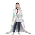 thumbnail image 3 of Honeii Colorful Butterfly Print Poncho Cape, Cloak Coat, Snuggly Hooded Wearable Blanket, Hooded Cape For Teenagers,Halloween Costumes-Medium, 3 of 7