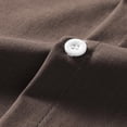 thumbnail image 4 of GUZOM Mens UPF 50+ Sun Protection Shirt 100% Cotton Lightweight Long Sleeve Stand Collar Casual Button Down Brown,Size M, 4 of 7