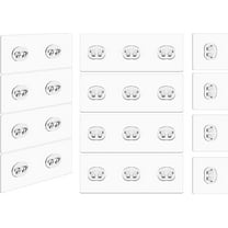 Scheam 12 Pcs Bathroom Adhesive Strips Shower Caddy Adhesive Replacement Waterproof Adhesive Wall Mount Strips No Drilling Hooks Adhesive for Shower Caddy Storage Shelves Kitchen Rack,Clear