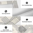 thumbnail image 5 of Boho Geometric Outdoor Rug for Patio/Deck/Porch, Non-Slip Large Area Rug 5 x 7 Ft, Abstract Grey Stripes Curved Lines Modern Indoor Outdoor Rugs Washable Area Rugs, Camping Rug Carpet Runner, 5 of 8