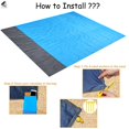 thumbnail image 6 of PULLIMORE Waterproof Beach Mat Outdoor Portable Oversized Picnic Blanket for Camping Ground Travel Hiking - 78.7 x 82.7 inches, 6 of 10