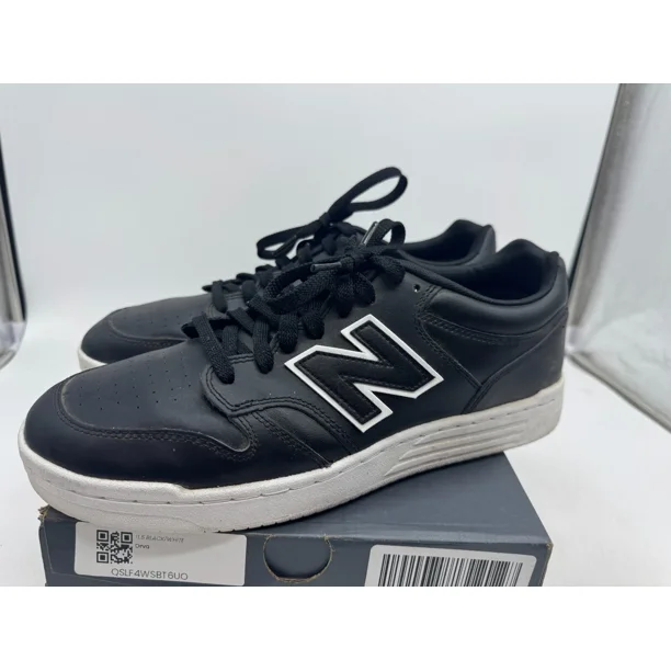 NEW BALANCE MEN'S 480 V1 LEATHER SNEAKER BLACK WHITE SIZE 11.5