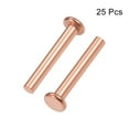 thumbnail image 3 of Unique Bargains 25Pcs 1/8' x 25/32' Flat Head Copper Solid Rivets Fasteners, 3 of 3