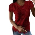 thumbnail image 1 of Giftesty Womens Summer Tops Fashion Women's Casual Fit Round Neck Printed Short Sleeve Top In Spring and Summer, 1 of 5