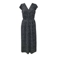 thumbnail image 1 of Ropa Playa Ocean Pacific para Mujer Maxivestido Cuello V Manga Olanes Puntos Negro Talla CH, 1 of 4