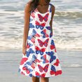 thumbnail image 2 of Summer Savings Clearance! Edvintorg 4Th Of July Sundresses For Women Fashion Holiday Summer Casual Printing Sleeveless Party Beach Loose Dress Women's Clothing, 2 of 5