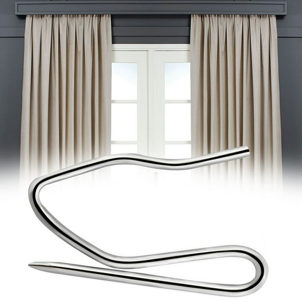 60pcs Metal Curtain Hooks S Shaped Home Living Room Bedroom Window