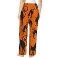 thumbnail image 2 of Halloween Pajama Pants Women, halloween cat funny Halloween Costumes Sweatpants Soft Sleep Lounge Pants, Casual PJ Bottoms Pants with Pockets, 2 of 7