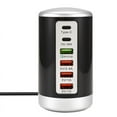 thumbnail image 1 of 65W USB Multi Port Charger Hub QC3.0 Fast Charger 6 Port Type C PD Charger Mobile Phone Charging Dock Station B US Plug, 1 of 7