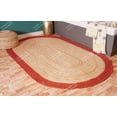 thumbnail image 4 of Chouhan Rugs Natural Jute Red Bordered Rug Bohemian Rug Decor Rug Handwoven Rug Custom Rug Decorative Rug, 4 of 8
