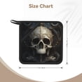 thumbnail image 3 of Sikiie Gold Pattern Skull Pot Holders Kitchen Insulation Mats Heat Resistant Pot-Holder Oven Anti-Scald Pads for Cooking Baking, 7.1*7.1inch, 3 of 8
