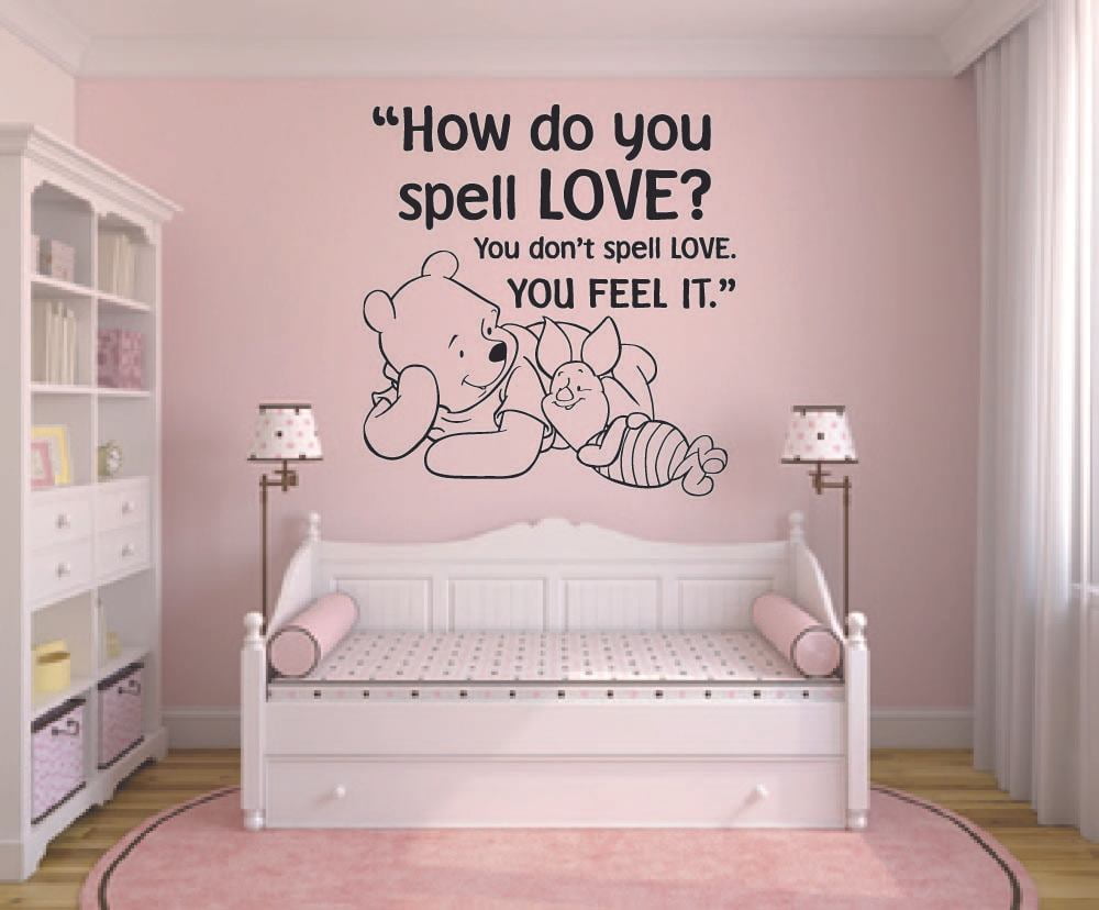 Nursery Quote transfer big art decal KIDS WALL STICKERS Childs Bedroom Sticker 