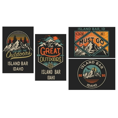 

Island Bar Idaho Souvenir 2x3 Inch Fridge Magnet The Great Outdoors Design 4-Pack