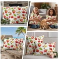 thumbnail image 4 of Outdoor Pillow Covers Red Strawberry Green Leaves Seamless Waterproof Pillow Cases 20x12 Set of 2, Farm Fruit Harvest Throw Pillow Cover Pillowcase for Patio Balcony Couch Garden, 4 of 9
