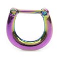 thumbnail image 1 of Septum Clicker Ring with Polish Surface 16g Cartilage Septum Tragus Rook, 1 of 8