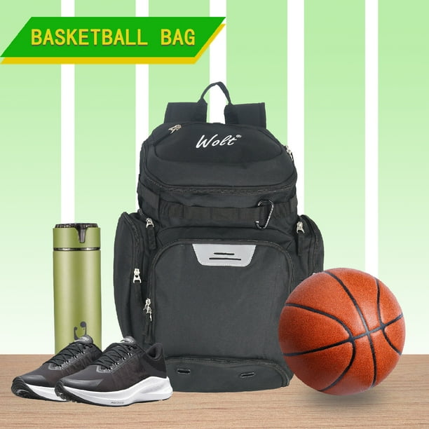 Wolt Basketball Backpack Bag with Separate Ball Compartment and Shoes Pocket Large Sports Equipment Bag for Basketball Soccer Gift Walmart