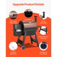 thumbnail image 3 of VEVOR Wood Pellet Grill Smoker, 8 in 1 BBQ Grills for Outdoor Cooking, 575 Square Inches Cook Area Electric Grill and Smoker, with LCD Screen Controller, Meat Probe, 500°F Max Temperature, 3 of 7