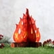 thumbnail image 3 of Centro de mesa decorativo 3D de cartón para fogata, fuego artificial, llama falsa, papel para fiesta, antorcha de llama decorativa (rojo naranja, 2 juegos), 3 of 5