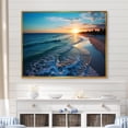thumbnail image 2 of Designart "Sunset Horizon Tranquil Shores Beach IV" Extra Large Coastal Framed Wall Art - Coastal Yellow Coastal Beach Entryway Framed Wall Art, 2 of 7