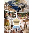 thumbnail image 5 of Blue Marble Table Cloth, Grey Gold Texture Vintage Farmhouse Art Waterproof Tablecloth for Square Tables, Reusable Washable Fabric Table Cover for Restaurant Kitchen Dining Tables 54"x54", 5 of 6