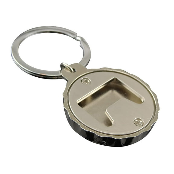 JeashCHAT Unisex Creative Beer Bottle Cap-Shaped Bottle Opener Keychain Keyring Gift