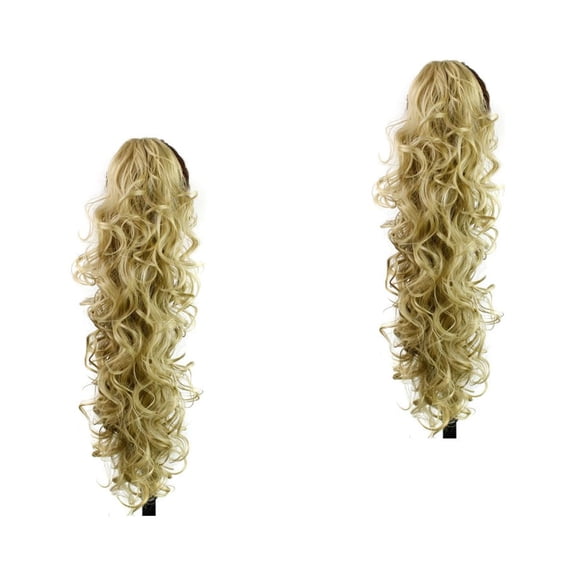 2 PCS Braids Ponytail Extension Flat Style Claw Clip