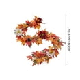 thumbnail image 3 of YgkuHd Halloween Garland, Holiday Door 5.9FT Hanging Fireplace Wreath Thanksgiving Pumpkin Maple Leaf Wicker Decoration Berry Decoration Halloween Maple Leaf Flower, 3 of 8