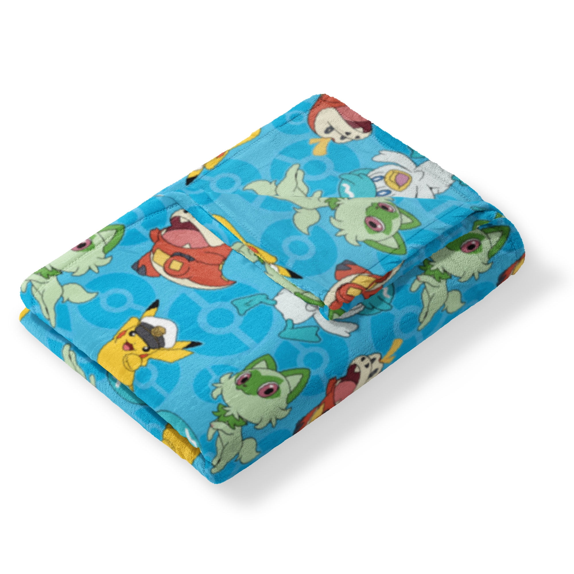 Pokemon Horizon Pokeballs Twin/Full Silk Touch Blanket for Kids, 62x90 inches
