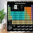 thumbnail image 2 of Periodic Table Shower Curtain, Periodic Table of Elements Chemistry Educational Shower Curtain for Bathroom, Students Chemistry Decor Curtains for Classroom with Hooks 54X70IN, 2 of 3