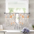 thumbnail image 2 of Orange Geometric Sheer Curtains 54 Inches Length 2 Panels Set, Window Sheer Curtains for Living Room/Bedroom, Modern Color Block Abstract Light Filtering Rod Pocket Curtain 52'' x 54'' x 2, 2 of 7