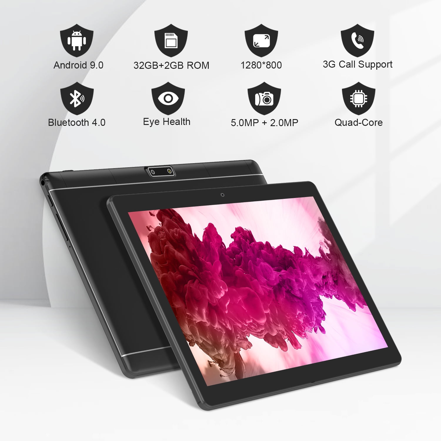 Feonal Android Tablet 10 Inch Quad Core 2gbram 32gb Storge Android 9 0 Bluetooth Ips Hd Wifi Tablet White Walmart Com