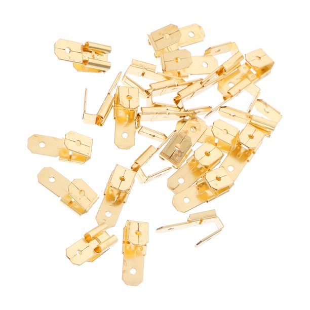 unbranded 25Ud Conectores Spade De Para Uso Marino Y Doméstico Color Dorado