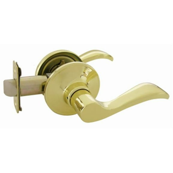 Tru-Guard Reversible Bergamo Wave Lever Privacy Lockset - Aged Bronze