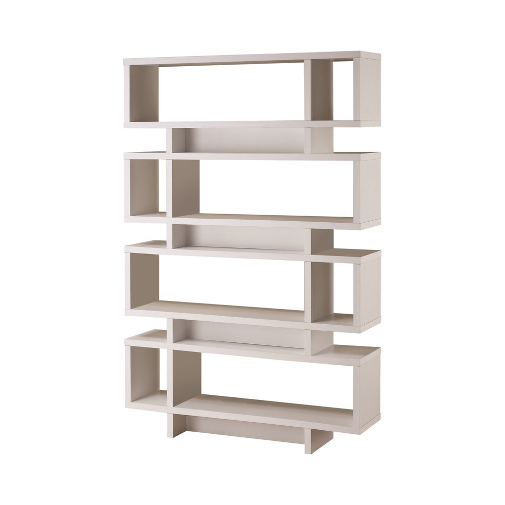 4tier Open Back Bookcase White