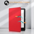 thumbnail image 3 of Allytech New Case for Kindle Paperwhite 11th Gen 6.8" 2021,Premium PU Leather Shell with Auto Sleep Wake PC Hard Cover for Paperwhite 2021(11th Gen) Signature Edition/Kids E-Reader, Red, 3 of 4