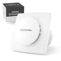 QEGRANA 4 Inch Bathroom Exhaust Fan, Quiet Ventilation Fan with Copper Motor, White