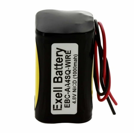 Image of 4.8V 1000mAh NiCD Battery w/ Wire Leads for Back-Up Power GMRS Radios Hobby