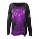 thumbnail image 4 of Camisas Navideñas Para Mujer, Camisas Informales Florales de Manga Larga, Jersey de Cuello Redondo Liso, Túnica Holgada, Tops, Blusa de Manga Larga Con Estampado de Árbol de Navidad Odeerbi  ODB121221, 4 of 5
