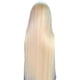 thumbnail image 2 of Peluca de Encaje Xunqian onlyliua para Mujer 3/7 Cabello Largo y Liso Color Blanco Natural Conjunto de Cabeza Completa, 2 of 7