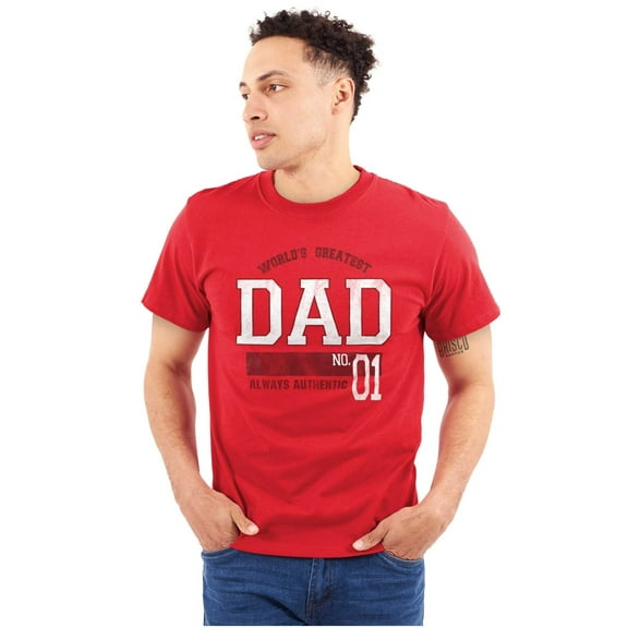 Fathers Day World's Greatest Dad No 1 Men's Graphic T Shirt Tees Brisco Brands S