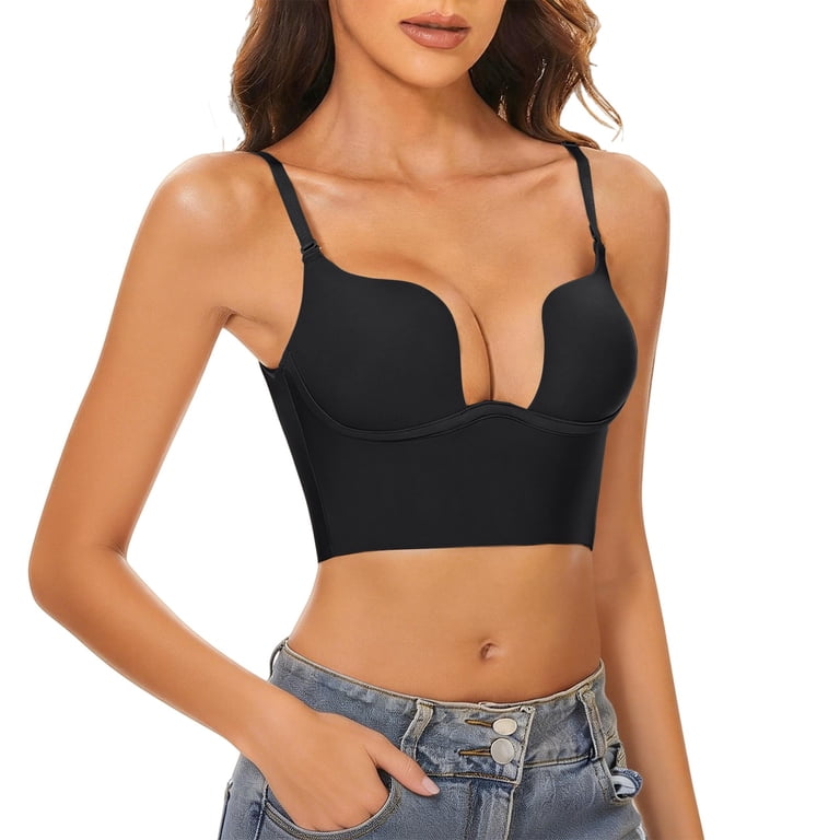 full coverage bra for backless dress CozeLy Deep Plunge Multiway Soft Underwire Push Up Bras Women Convertible Strapless Bra for Evening Low Back Formal thrifting outfits from ICONIC Kate-2025/11/27 Size:X-LARGE Mallwal Bra for Backless