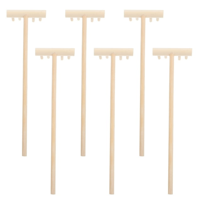6pcs Small Mini Rake Mini Sand Rake Mini Garden Rake Mini Rake For Gardening Miniature Sand Rake Craftsman Rake For Mini Rake Craft Mini Toy Rakes