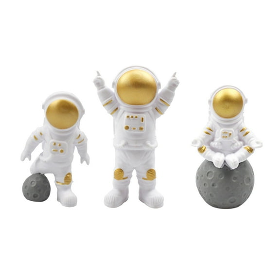 AUDeals Astronaut Figurine, Astronaut Figure Toy Desktop Ornaments Resin Outer Space Birthday Cupcake Spaceman for Kids Party Funny Gift, Desk Decor, Shelf Decor