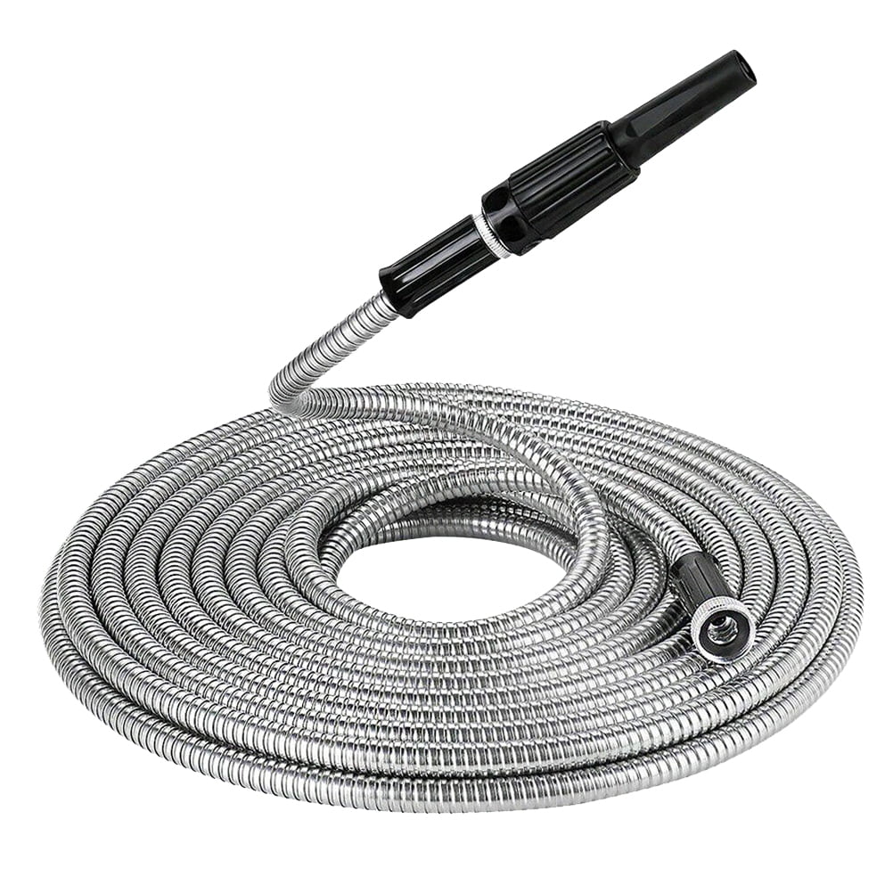 Miangastore 1Pcs Silver Compact Garden Hose 25Ft for Dog-chewing Resistant
