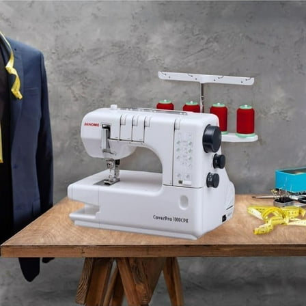 Janome CoverPro 1000CPX Coverstitch Machine STS Technology and Bonus Package